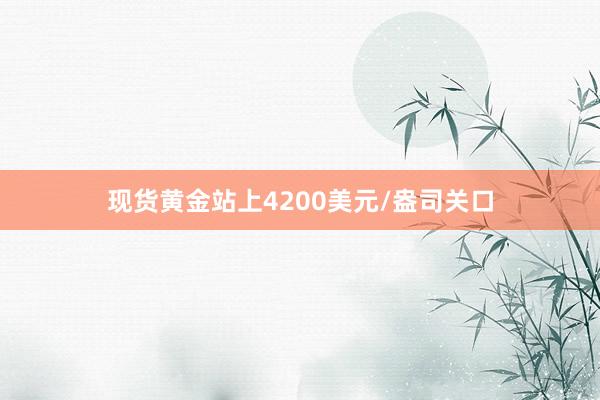 现货黄金站上4200美元/盎司关口
