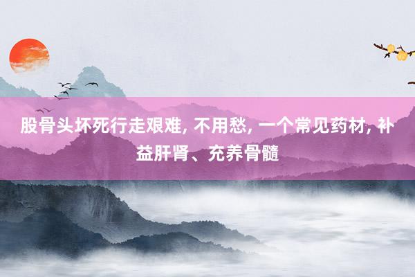 股骨头坏死行走艰难, 不用愁, 一个常见药材, 补益肝肾、充养骨髓